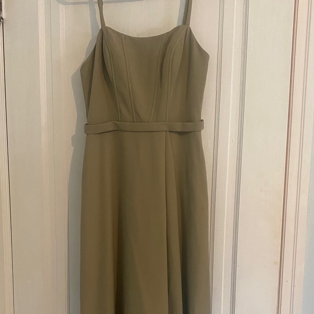 Revelry Silver Sage Nova Crepe Dress